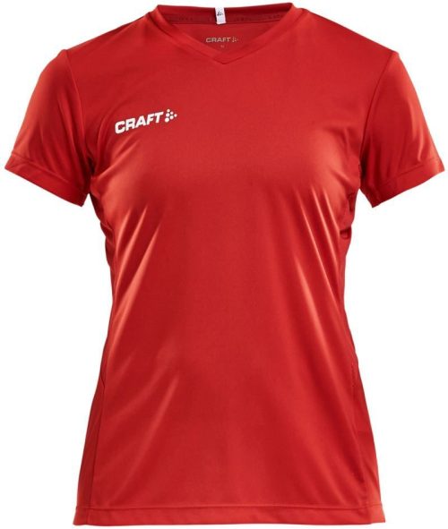 Damen V-Ausschnitt Sport Shirt Squad Go Jersey Solid W – Craft Teamwear in Bright Red