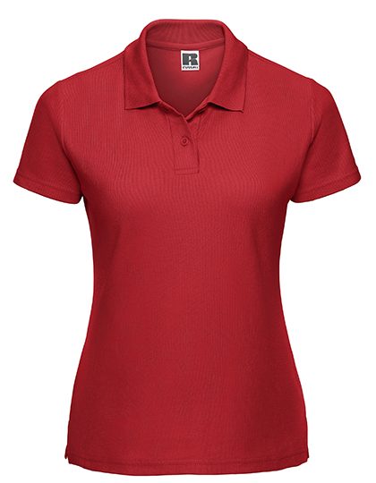 Ladies' Classic Polycotton Polo – Russell Athletic in Bright Red
