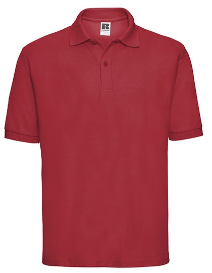 Men's Classic Polycotton Polo – Russell Athletic in Bright Red