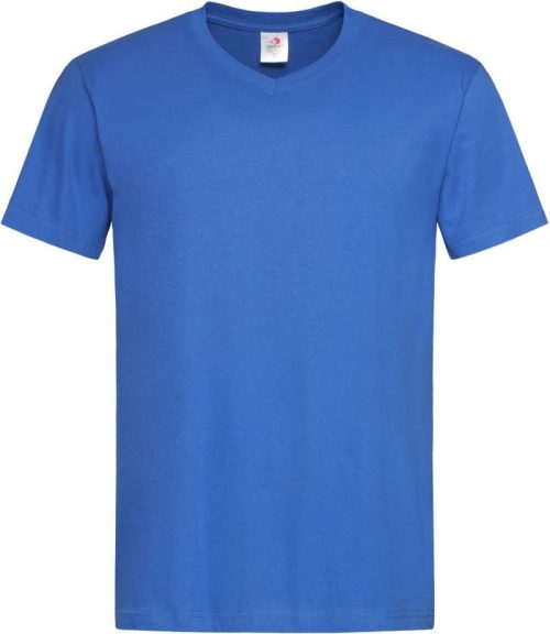 V-Ausschnitt T-Shirt Classic-T V-neck – Stedman in Bright Royal