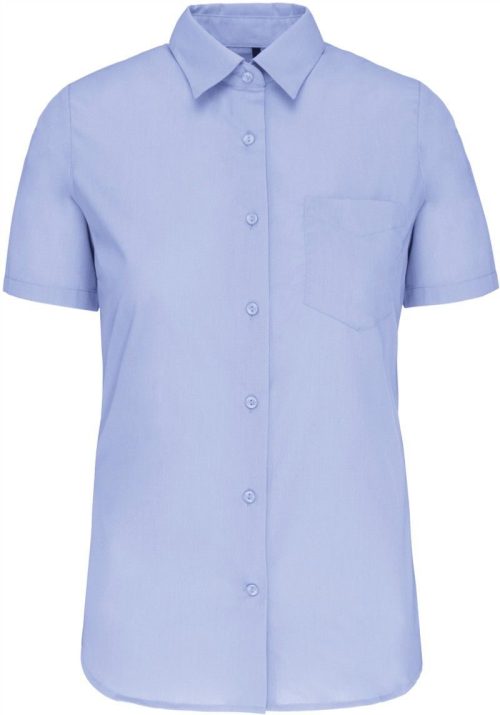 Popeline Bluse "Judith" kurzarm K 548 – Kariban in Bright Sky