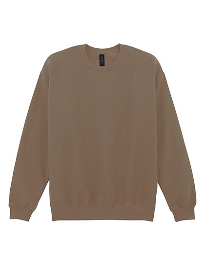 Softstyle® Midweight Fleece Adult Crewneck Sweatshirt – Gildan in Brown Savana