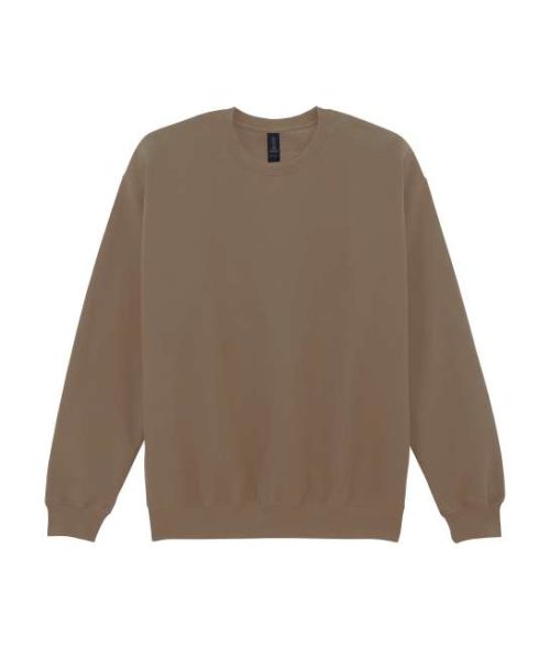 Softstyle™ Midweight Fleece Adult Crewneck – Gildan in Brown Savana