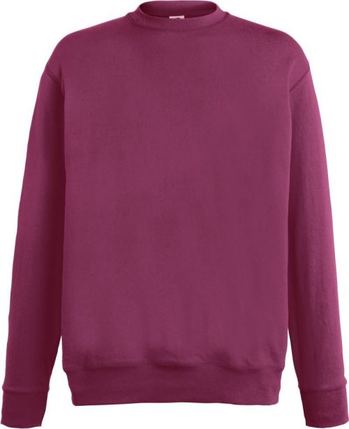 Herren Sweater Lightweight Set-In Sweat – Fruit of the Loom in Burgundy