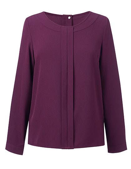 Women´s Roma Long Sleeve Blouse – Brook Taverner in Burgundy