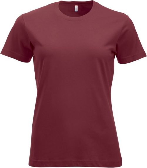 Damen T-Shirt New Classic-T Women – Clique in Burgundy