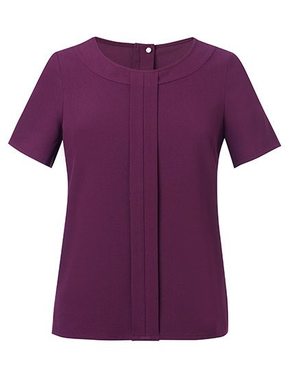 Women´s Verona Short Sleeve Blouse – Brook Taverner in Burgundy
