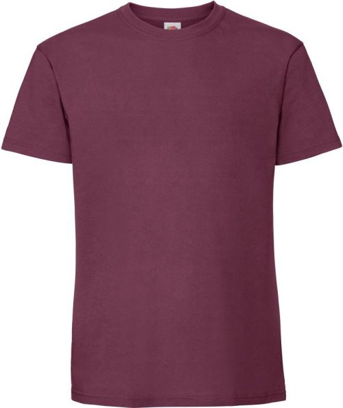 Schweres Herren T-Shirt Iconic 195 T – Fruit of the Loom in Burgundy