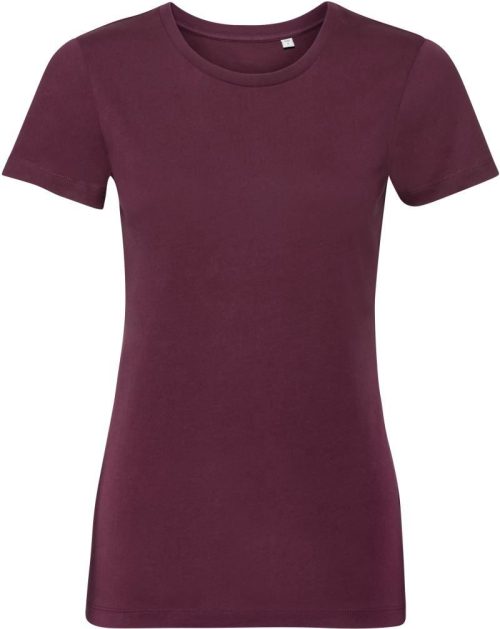 Damen T-Shirt Pure Organic 108F – Russell Athletic in Burgundy
