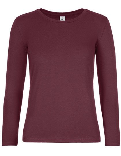 Women´s T-Shirt #E190 Long Sleeve – B&C BE INSPIRED in Burgundy