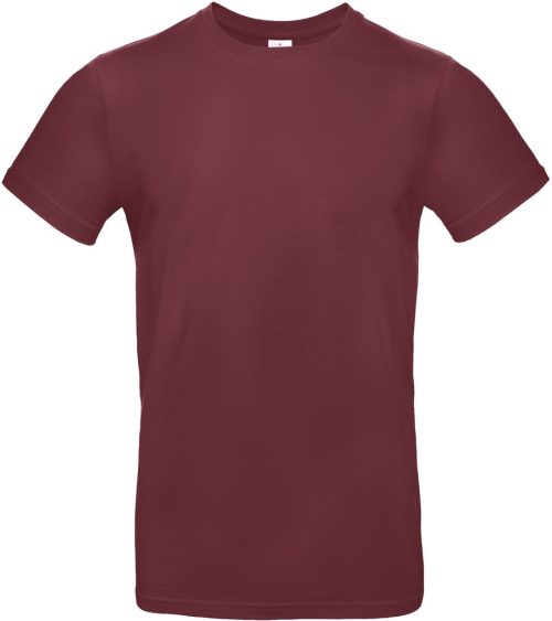 #E190 Men's T-shirt TU03T – B&C in Burgundy
