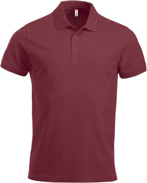 Schweres Herren Piqué Polo Classic Lincoln S/S – Clique in Burgundy