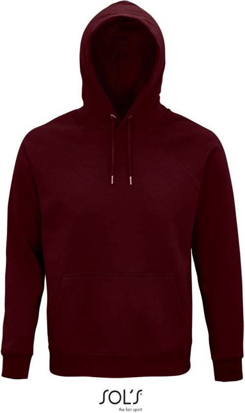 Unisex Bio Raglan Kapuzen Sweater Stellar – SOL'S in Burgundy