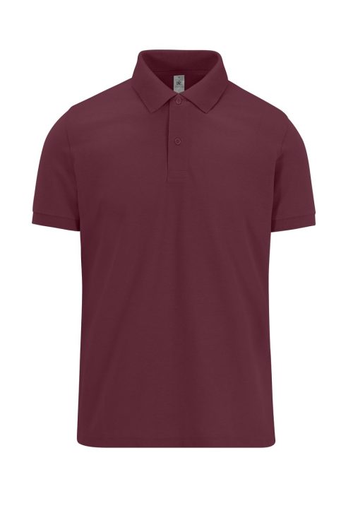 MY POLO 180 Herren mit kurzen Ärmeln PU424 – B&C in Burgundy