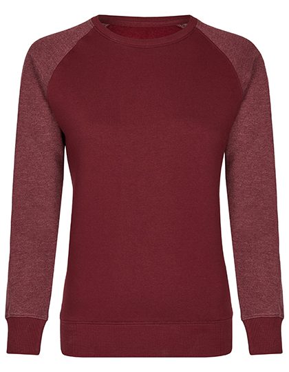my mate - Ladies´ Crew Neck Sweat – Miners mate in Burgundy/Heather Burgundy