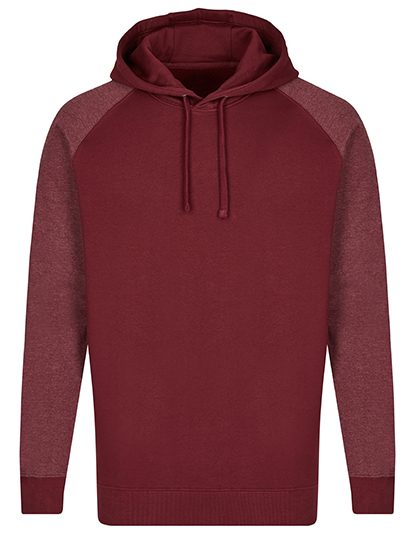 my mate - Men´s No Pocket Hoody – Miners mate in Burgundy/Heather Burgundy