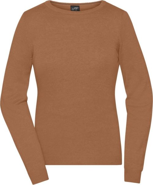Damen Rundhals Pullover JN 1313 – Daiber in Camel