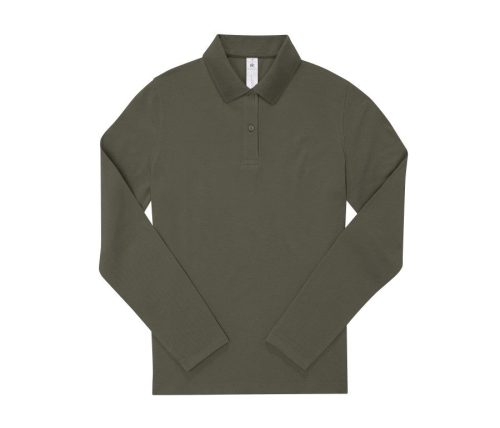 MY POLO 180 Damen mit langen Ärmeln PW462 – B&C in Camo Green