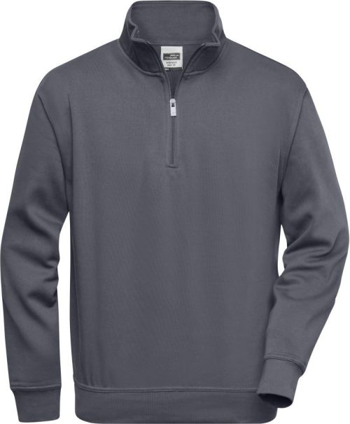 Workwear Sweater mit 1/4 Zip JN 831 – Daiber in Carbon