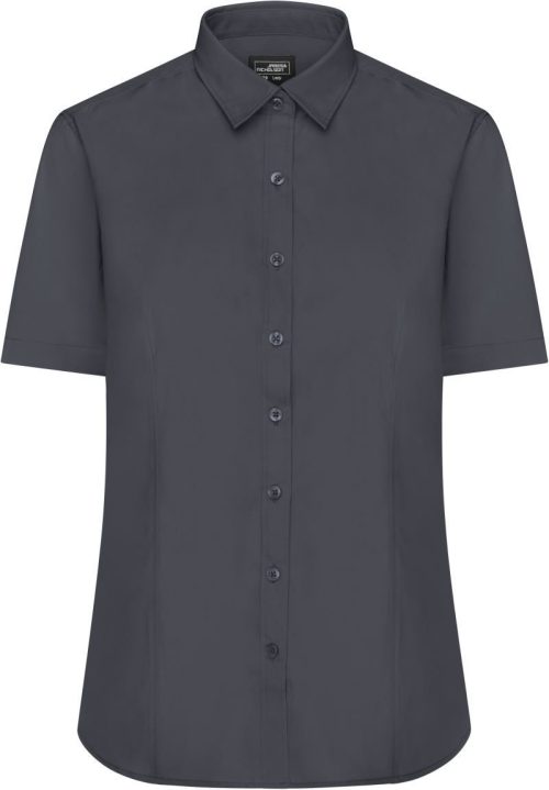 Popeline Bluse kurzarm JN 679 – Daiber in Carbon