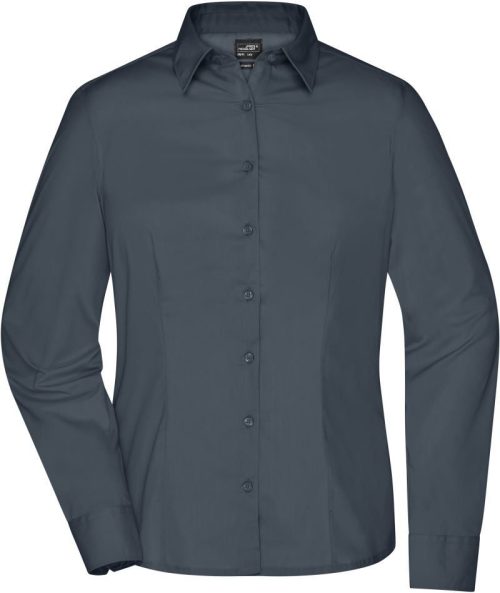 Popeline Business Bluse langarm JN 641 – Daiber in Carbon