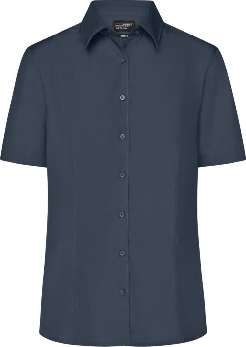 Popeline Business Bluse kurzarm JN 643 – Daiber in Carbon