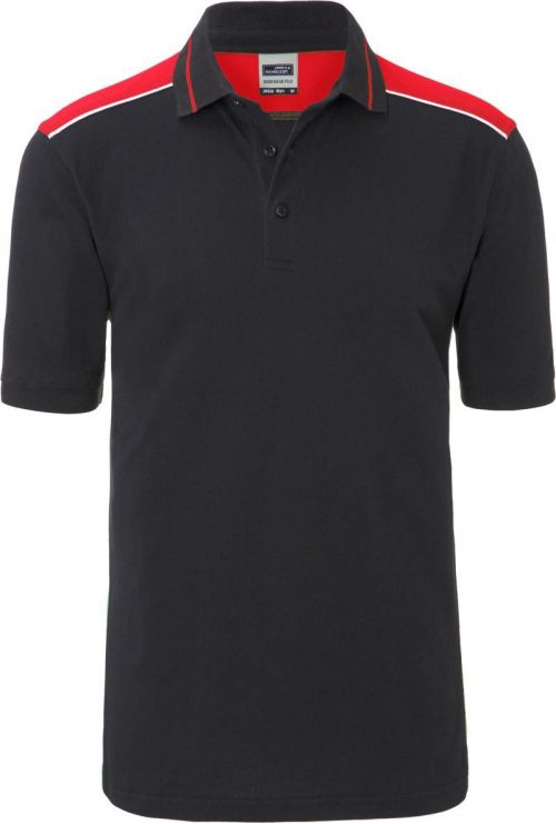 Herren Workwear Piqué Polo - Color JN 858 – Daiber in Carbon/Red