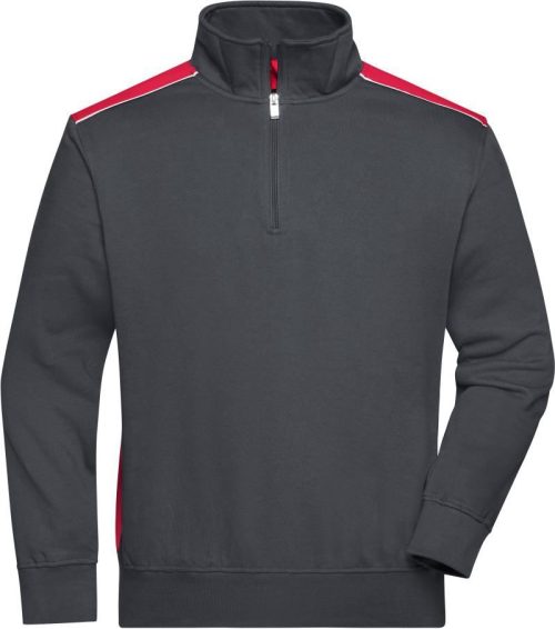Workwear Sweater 1/4 Zip - Color JN 868 – Daiber in Carbon/Red