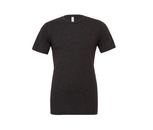 Unisex Triblend Crew Neck T-Shirt – Bella+Canvas in Charcoal-Black Triblend