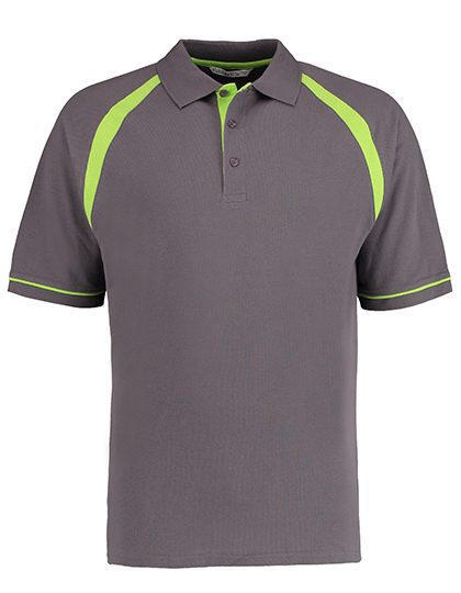 Classic Fit Oak Hill Polo – Kustom Kit in Charcoal/Lime