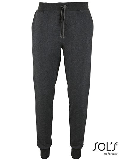 Men´s Slim Fit Jogging Pants Jake – SOL´S in Charcoal Melange