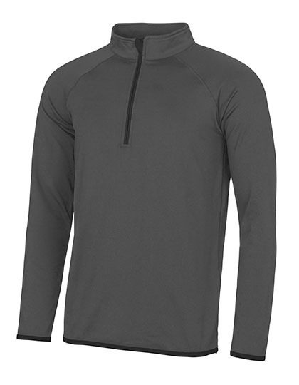 Men´s Cool 1/2 Zip Sweat – Just Cool in Charcoal (Solid)/Jet Black