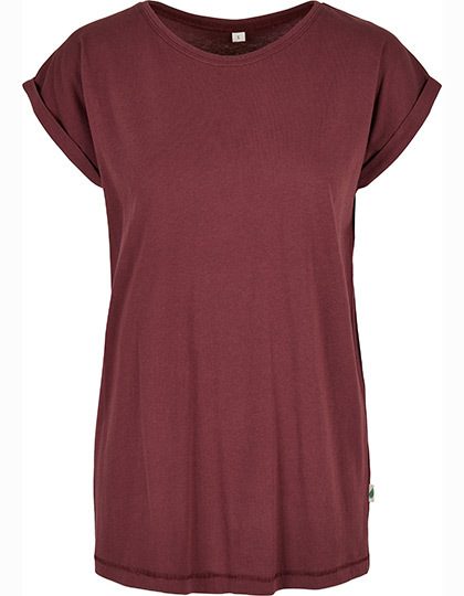 Ladies´ Organic Extended Shoulder Tee – Build Your Brand in Cherry