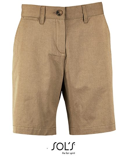 Women´s Chino Bermuda Shorts Jasper – SOL´S in Chestnut