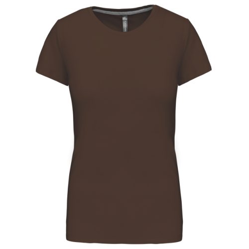Ladies' Short Sleeve Crew Neck T-Shirt – Kariban in Chocolate