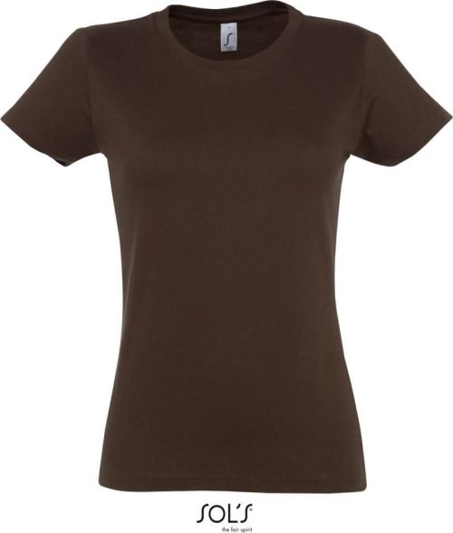 Schweres Damen T-Shirt Imperial Women – SOL'S in Chocolate