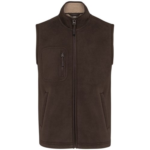 Bodywärmer aus Fleece mit Sherpa-Innenseite, Unisex WK610 – WK in Chocolate