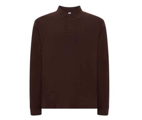 Man Regular Long Sleeve Polo PORA210LS – JHK in Chocolate