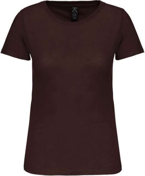 Ladies' Bio150ic Crew Neck T-Shirt – Kariban in Chocolate