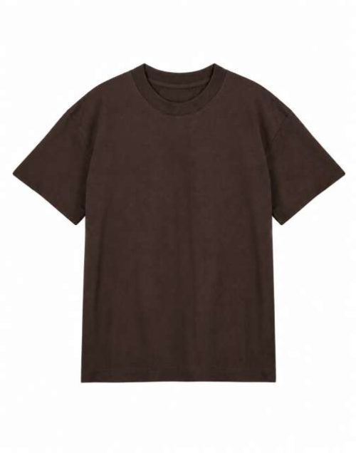 Mens Boxy Tee – True Blanks in Chocolate Brown
