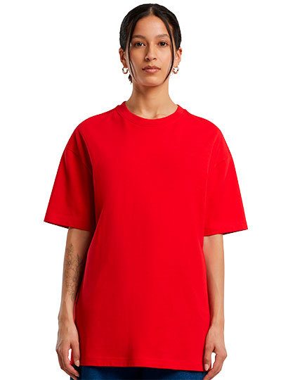 Damen Oversize Boyfriend T-Shirt BY 149 – Build your Brand in City Red