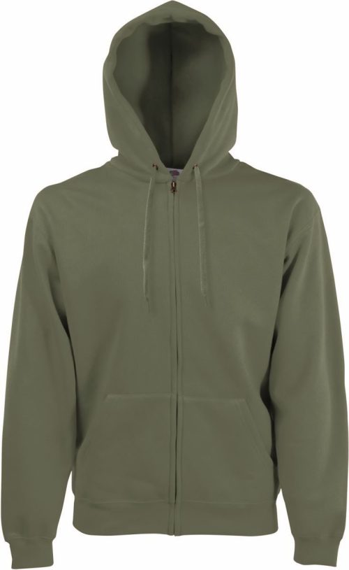 Kapuzen Sweatjacke Classic Hooded Sweat Jacket – Fruit of the Loom in Classic Olive