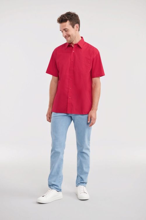 Popeline Hemd kurzarm 935M – Russell Athletic in Classic Red