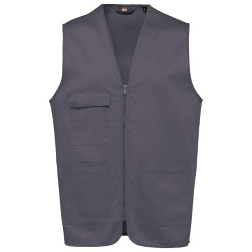 Unisex Polycotton Multi-Pocket Vest – Designed To Work in Convoy Grey