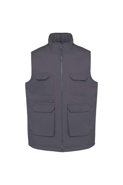 Unisex Padded Multi-Pocket Polycotton Vest – Designed To Work in Convoy Grey
