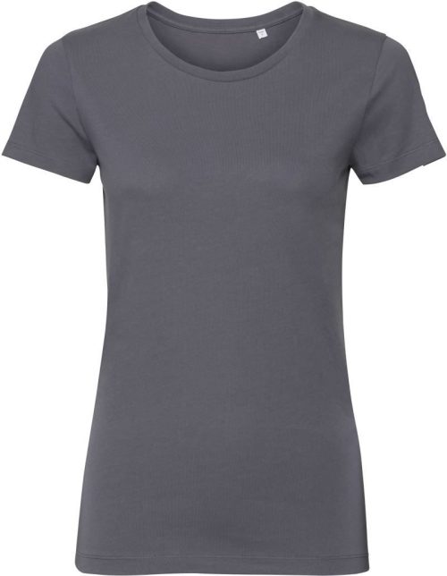 Damen T-Shirt Pure Organic 108F – Russell Athletic in Convoy Grey