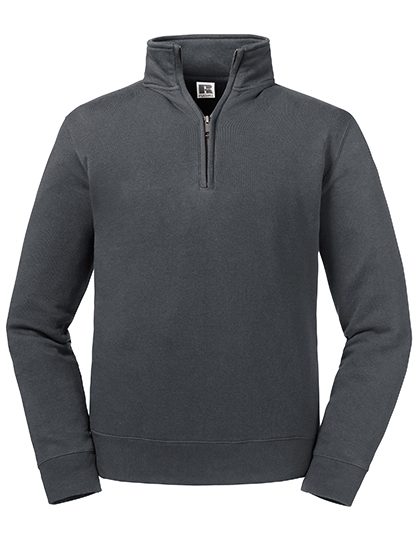 Authentic Quarter Zip Sweat – Russell Athletic in Convoy Grey (Solid)