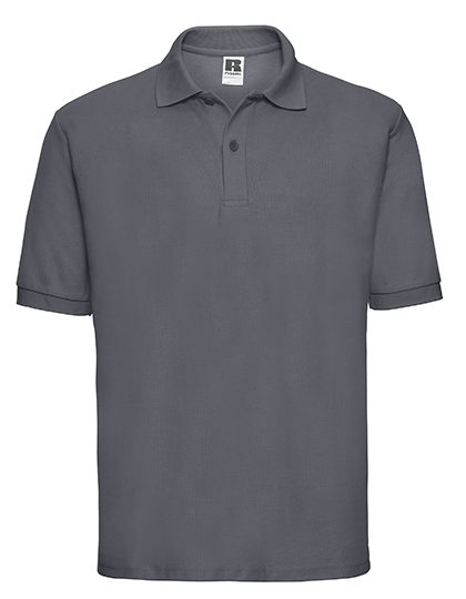 Men's Classic Polycotton Polo – Russell Athletic in Convoy Grey (Solid)
