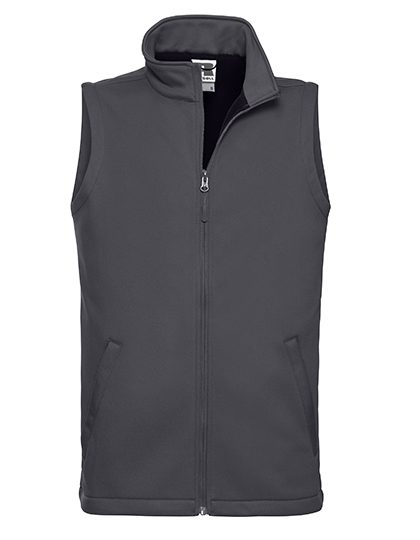 Men´s Smart Softshell Gilet – Russell Athletic in Convoy Grey (Solid)