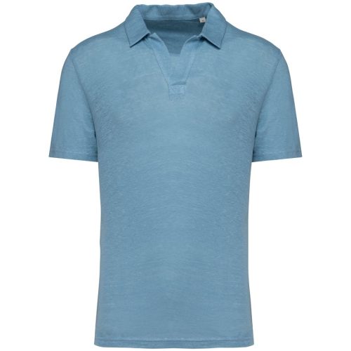 Herren-Polohemd aus Leinen NS220 – Spasso in Cool Blue